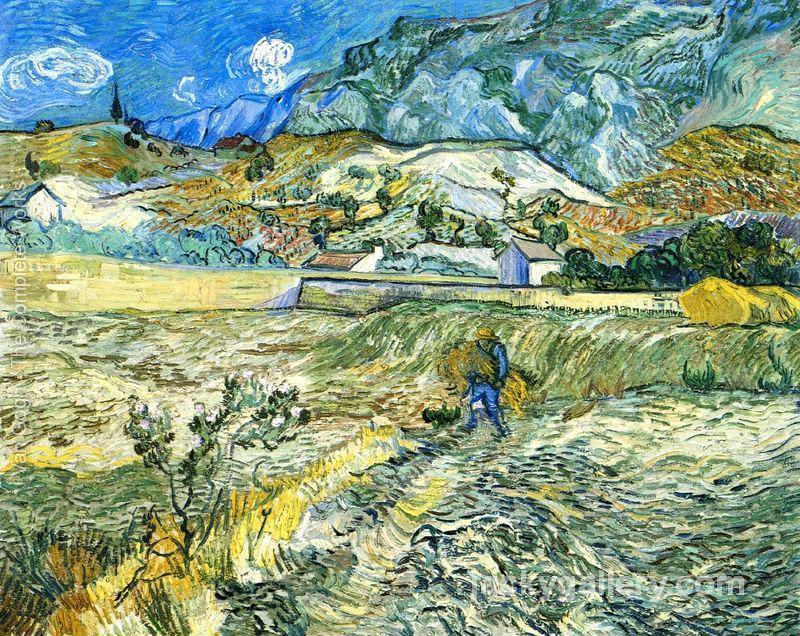 Enclosed Field with Peasant, Van Gogh painting